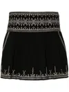 Isabel Marant Étoile Picadilia Cotton Mini Skirt In Black