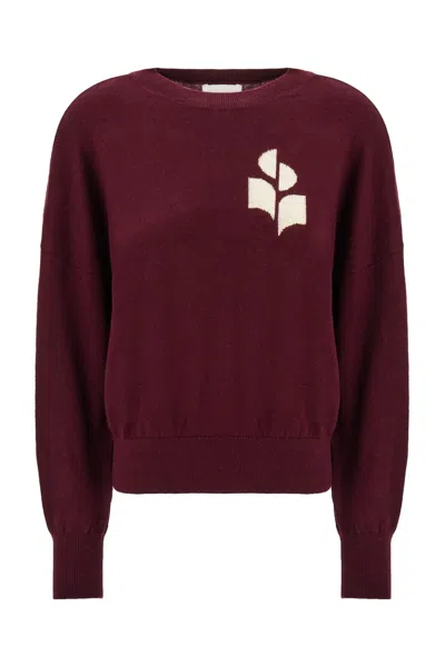 Isabel Marant Étoile Grape Cotton Blend Sweater In Burgundy