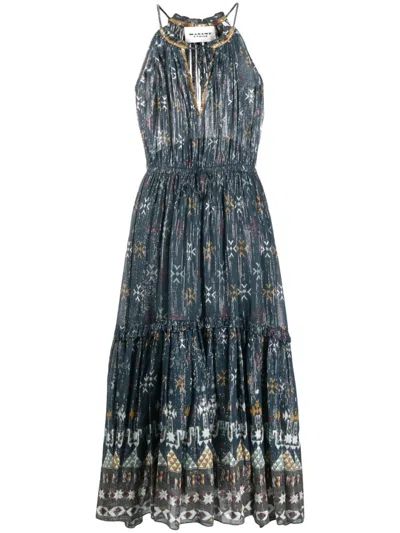 Isabel Marant Étoile Kabelino Cotton Dress In Green