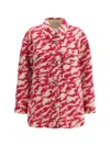 Isabel Marant Étoile Long-sleeved Casual Jacket In Raspberry/beige