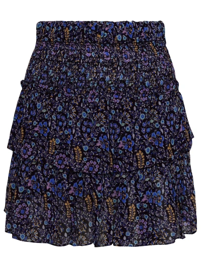 Marant Etoile Hilari Miniskirt In Multicoloured Viscose In Blue