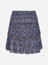 Isabel Marant Étoile Floral-print Tiered Skirt In Midnight