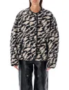 Isabel Marant Étoile Black & Beige Himala Reversible Jacket In Black Beige
