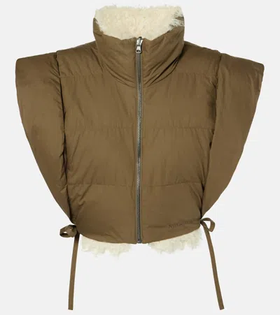 Isabel Marant Étoile Hoodiali Reversible Puffer Vest In Green