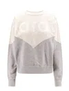 Isabel Marant Étoile Cotton Sweatshirt With Logo Print In Grey