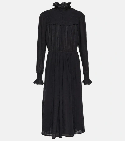 Isabel Marant Étoile Imany Cotton-blend Midi Dress In Blue