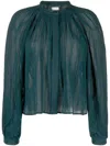Isabel Marant Étoile Imayae Cotton-blend Blouse In Green
