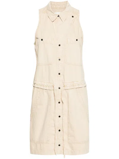 Isabel Marant Étoile Ines Sleeveless Denim Dress In Brown