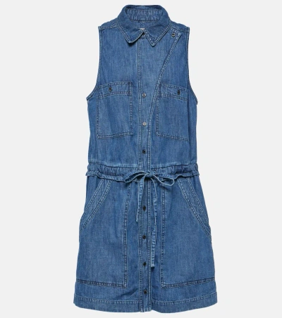 Marant Etoile Ines Denim Minidress In Blue