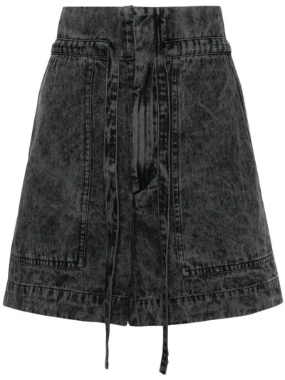 Isabel Marant Étoile Ipolyte Denim Shorts In Grey