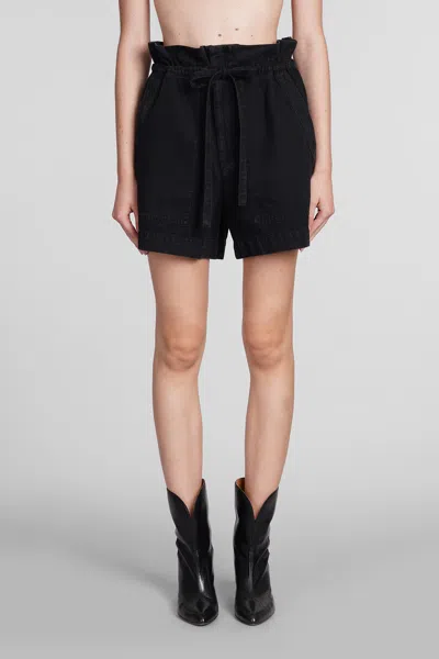 Marant Etoile Ipolyte Shorts In Black Cotton