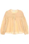 Isabel Marant Étoile Abadi Pintuck-detail Blouse In Neutro