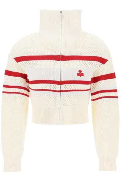 Isabel Marant Étoile Alec Striped Intarsia Open-knit Jumper In Mixed Colours