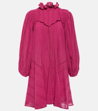 Isabel Marant Étoile Isma Cotton-blend Minidress In Black