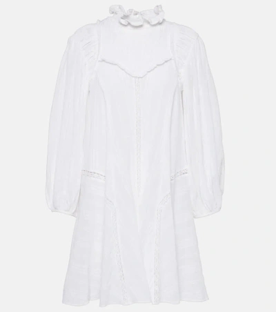 Isabel Marant Étoile Isma Flared Cotton-blend Minidress In Black
