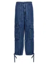 Isabel Marant Étoile Ivy Cargo Pants In Washed Effect Canvas Fabric
