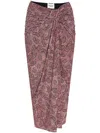 Isabel Marant Étoile Jeldia Graphic-print Midi Skirt In Pink