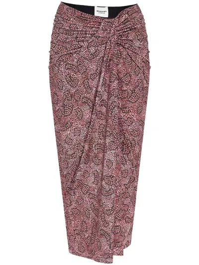ISABEL MARANT ÉTOILE JELDIA GRAPHIC-PRINT MIDI SKIRT