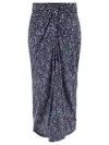 Isabel Marant Étoile Jeldia Draped Printed Stretch-jersey Midi Skirt