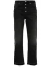 Isabel Marant Étoile Jemina Raw-edge Jeans In Black