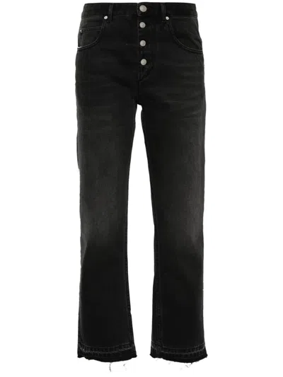 Isabel Marant Étoile Jemina Raw-edge Jeans In Black