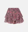 Isabel Marant Étoile Hilari Tiered Floral-print Crepe Mini Skirt In Multicoloured