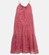 Isabel Marant Étoile Kayne Printed Cotton Minidress In Red