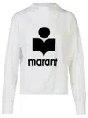 Isabel Marant Étoile Moby Logo Cotton Blend Sweatshirt In White