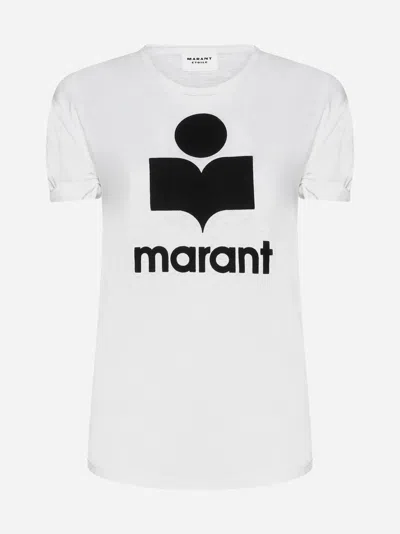 Marant Etoile Koldi Logo Linen T-shirt In White