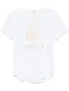 Isabel Marant Étoile Koldi Logo Linen T-shirt In White
