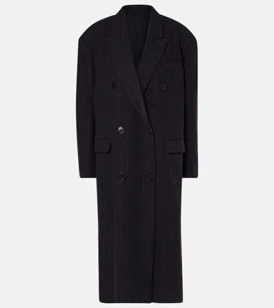 Isabel Marant Étoile Lexana Wool-blend Coat In Blue