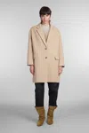 Isabel Marant Étoile Limiza Checked Wool Coat In Beige