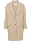 Isabel Marant Étoile Limiza Felted Coat In Neutrals