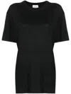 Isabel Marant Étoile Linen Crew-neck T-shirt In Black