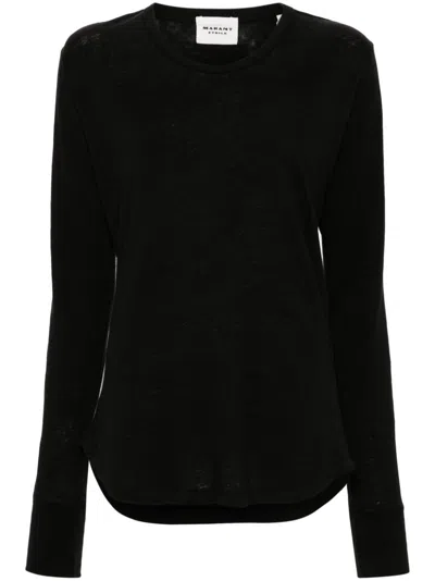 Isabel Marant Étoile Linen Sweatshirt In Black