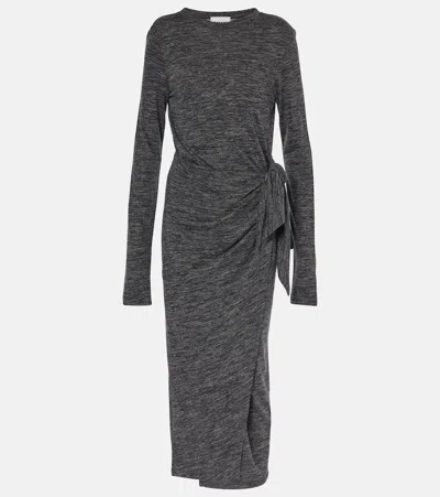 Marant Etoile Lisy Midi Dress In Grey