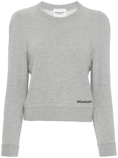 Isabel Marant Étoile Prissa Embroidered Sweatshirt In Grey