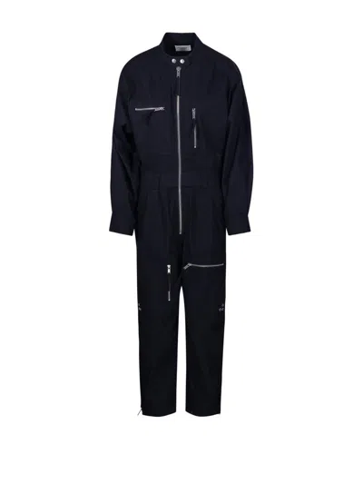 Isabel Marant Étoile Long-sleeved Zipper Jumpsuit In Black