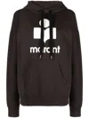 Isabel Marant Étoile Mansel Flocked-logo Hoodie In Black