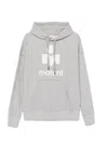 Isabel Marant Étoile Hooded Sweatshirt With Drawstring And Kangaroo Pocket In Gray