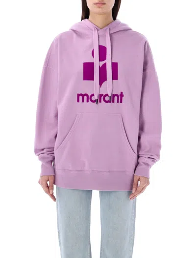 Marant Etoile Mansel Logo-embossed Hoodie In Pink