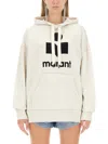 Isabel Marant Étoile Isabel Marant Etoile Women Melange Ivory Cotton Blend Mansel Sweatshirt In White