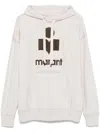 Isabel Marant Étoile Cotton Hoodie With Drawstring Hood And Kangaroo Pocket In White