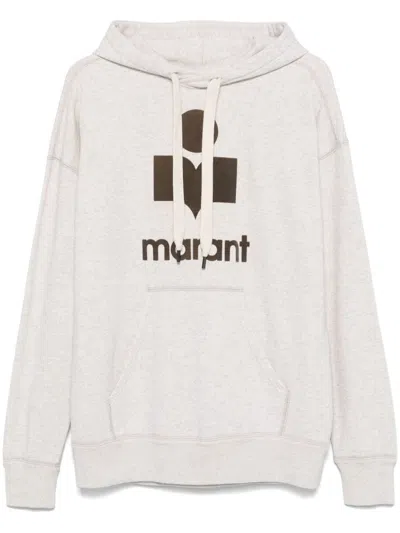 Isabel Marant Étoile Long-sleeved Hooded Sweatshirt In White