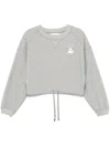Isabel Marant Étoile Marant Etoile Women Margo Logo Cotton Crewneck Sweatshirt In Grau