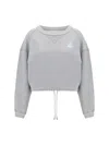 Isabel Marant Étoile Marant Etoile Women Margo Logo Cotton Crewneck Sweatshirt In Grey/ice Blue
