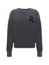 Isabel Marant Étoile Isabel Marant Etoile Woman Melange Dark Grey Stretch Cotton Blend Altee Sweater In Anthracite