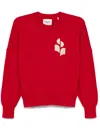 Isabel Marant Étoile Womens Poppy Red Round-knit Knitted Cotton And Wool-blend Jumper In Red