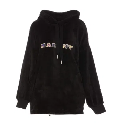 Isabel Marant Étoile Martia Fleeced Hoodie In Black