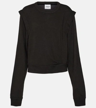Isabel Marant Étoile Masson Cotton-blend Sweatshirt In Black